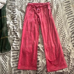 small pink velvet pants!!